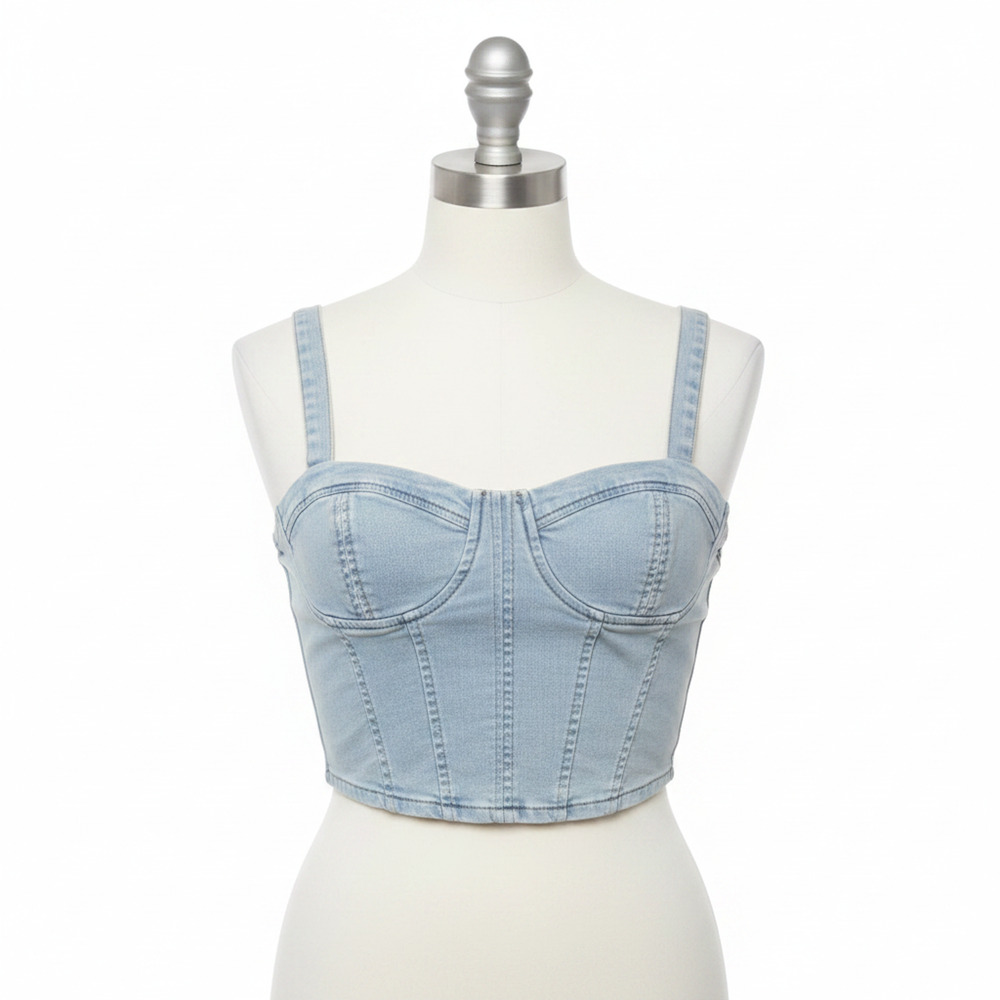 Gorpcore Outfit Bundle — Cargo Skirt + Denim Crop Top